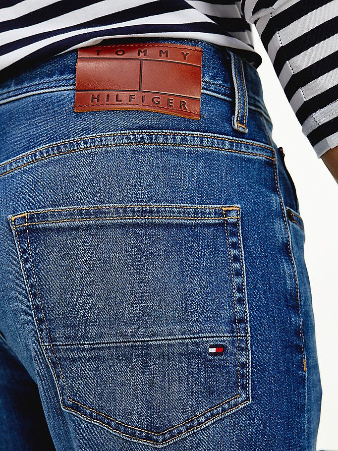 Tommy Hilfiger Mercer Faded Straight Jeans Herre Blå | ZQTJDN-764