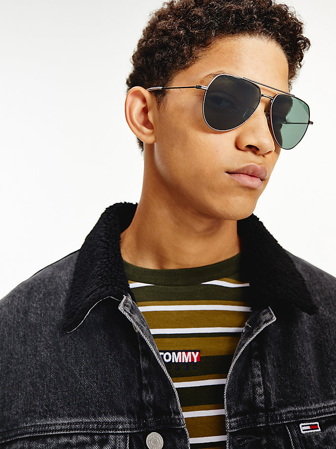 Tommy Hilfiger Metal Aviator Solbriller Herre Grønn | HPBRSF-186