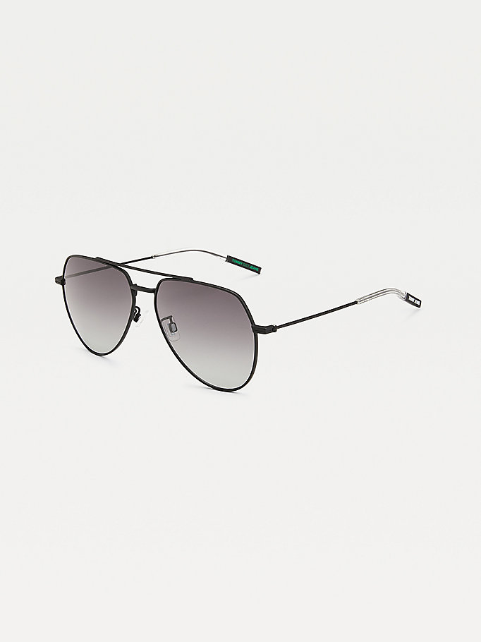 Tommy Hilfiger Metal Aviator Solbriller Herre Svarte | IXKRWU-845