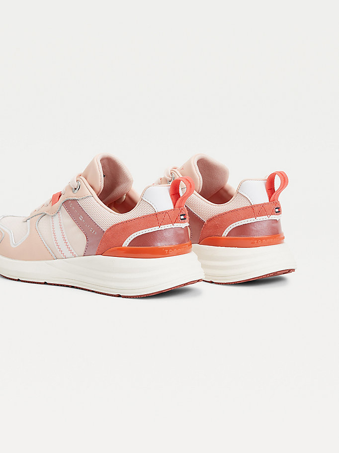 Tommy Hilfiger Metallic Retro Joggesko Dame Rosa | UXZHTM-945