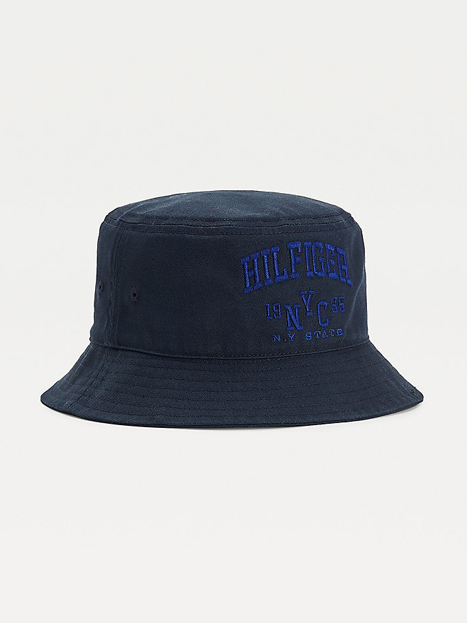 Tommy Hilfiger Mini Me Graphic Embroidery Bucket Hatt Gutt Blå | IEJBOX-965