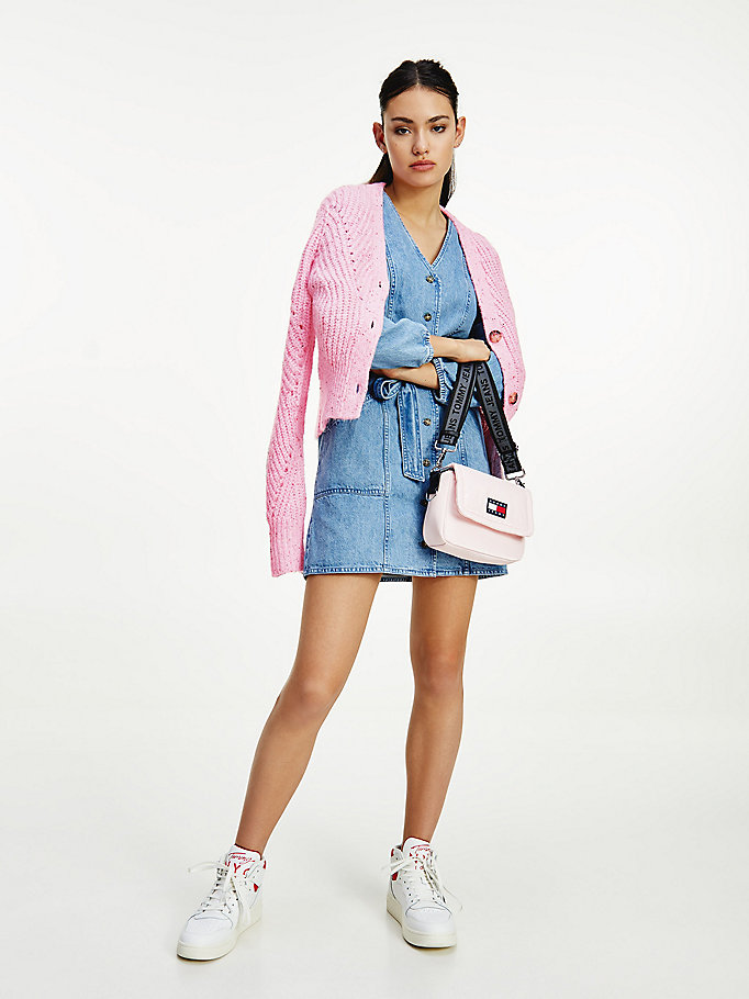 Tommy Hilfiger Mixed Knit Neppy Gensere Dame Rosa | DOUEVL-867