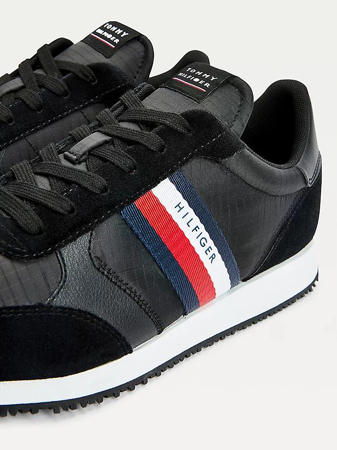 Tommy Hilfiger Mixed Panel Signature Tape Jogge Joggesko Herre Svarte | OGWUAZ-307