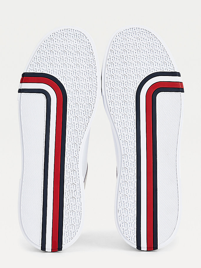 Tommy Hilfiger Modern Cupsole Lær Mix Joggesko Herre Hvite | YEAJRU-285