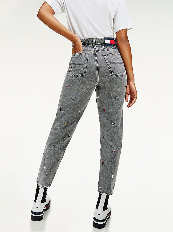 Tommy Hilfiger Mom High Rise Jeans Dame Blå | HALUQX-902