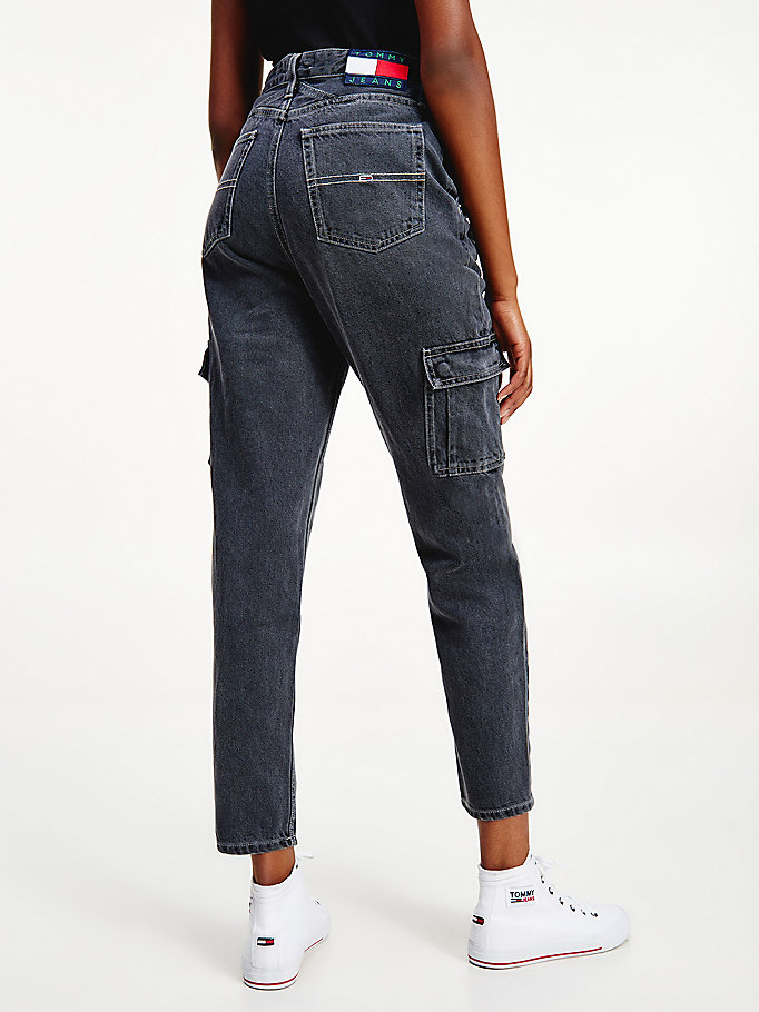 Tommy Hilfiger Mom High Rise Jeans Dame Blå | VJOQNX-894