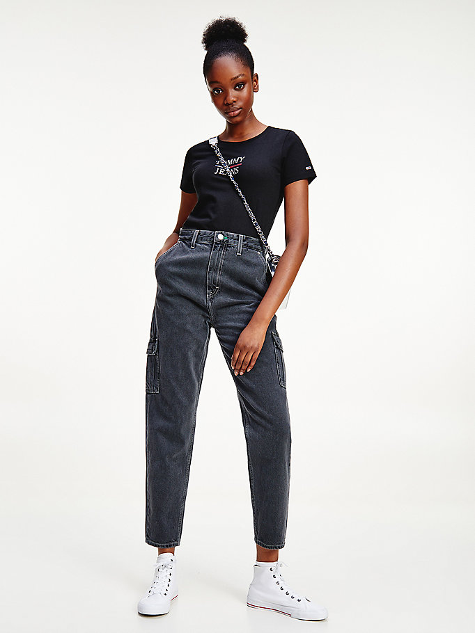 Tommy Hilfiger Mom High Rise Jeans Dame Blå | VJOQNX-894