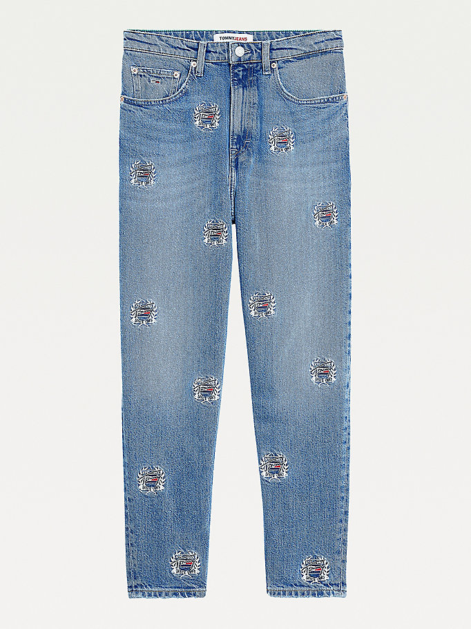 Tommy Hilfiger Mom Ultra High Ris Jeans Dame Blå | NHXITW-784