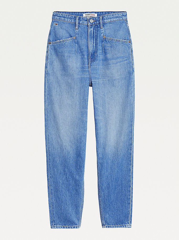 Tommy Hilfiger Mom Ultra High Rise Jeans Dame Blå | LBWPVJ-645