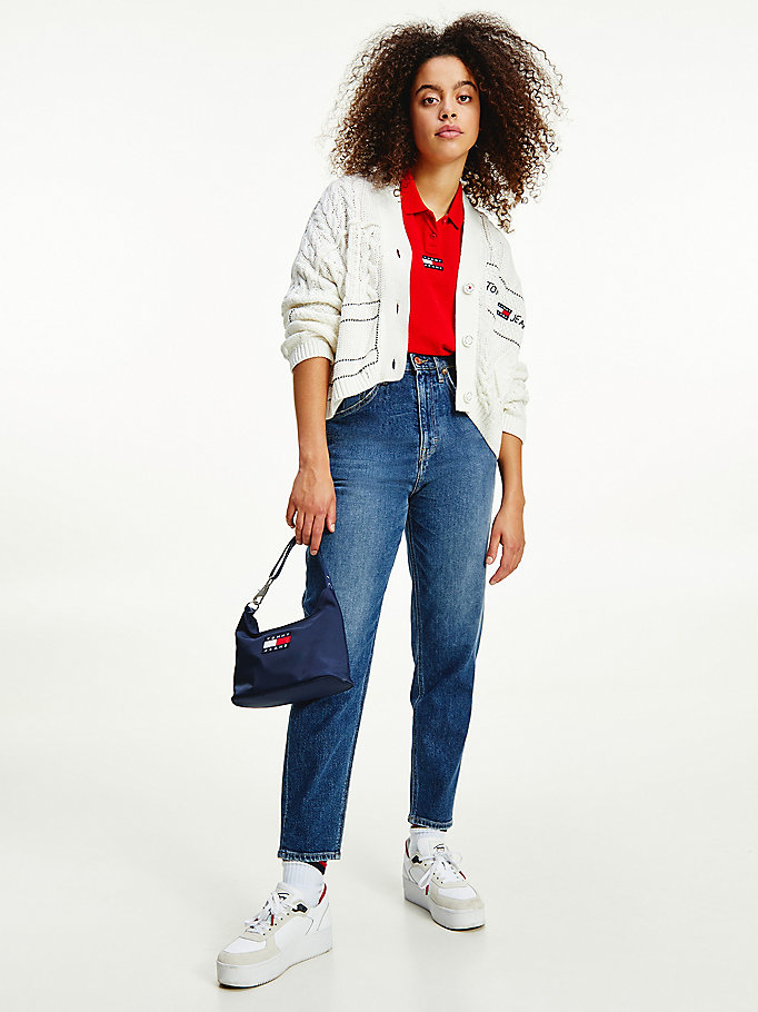 Tommy Hilfiger Mom Ultra High Rise Jeans Dame Blå | QJPCFV-706