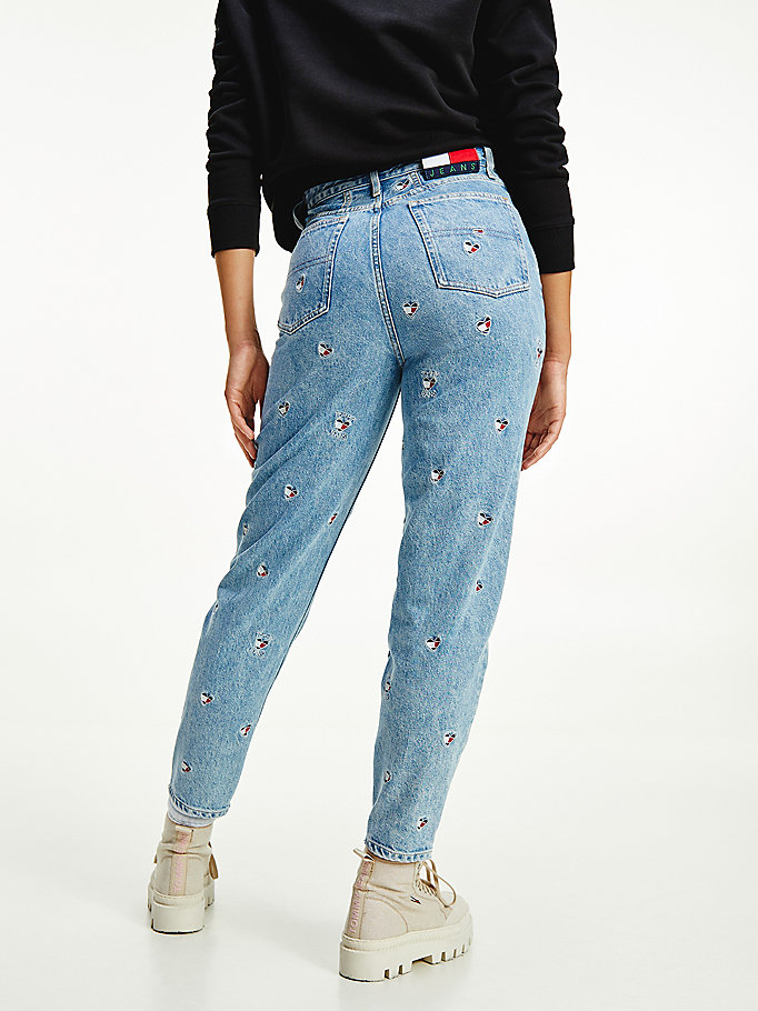 Tommy Hilfiger Mom Ultra High Rise Jeans Dame Blå | RBVOGC-807