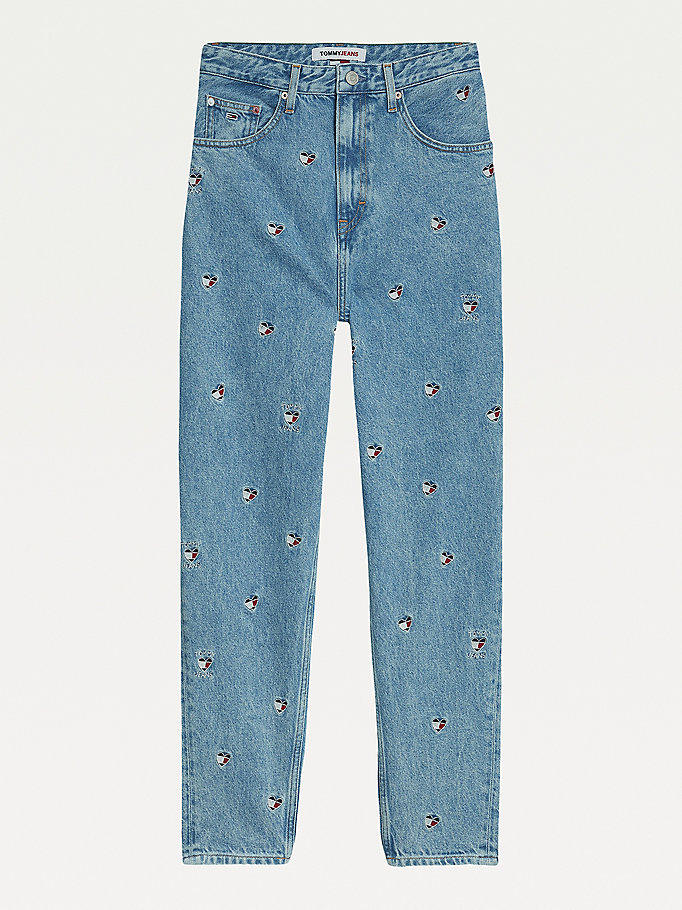 Tommy Hilfiger Mom Ultra High Rise Jeans Dame Blå | RBVOGC-807