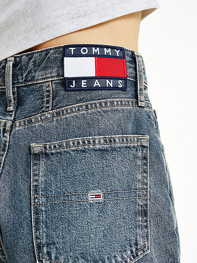 Tommy Hilfiger Mom Ultra High Rise Jeans Dame Blå | VTMZLE-893