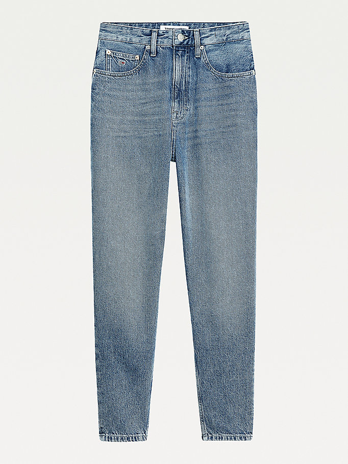 Tommy Hilfiger Mom Ultra High Rise Jeans Dame Blå | VTMZLE-893