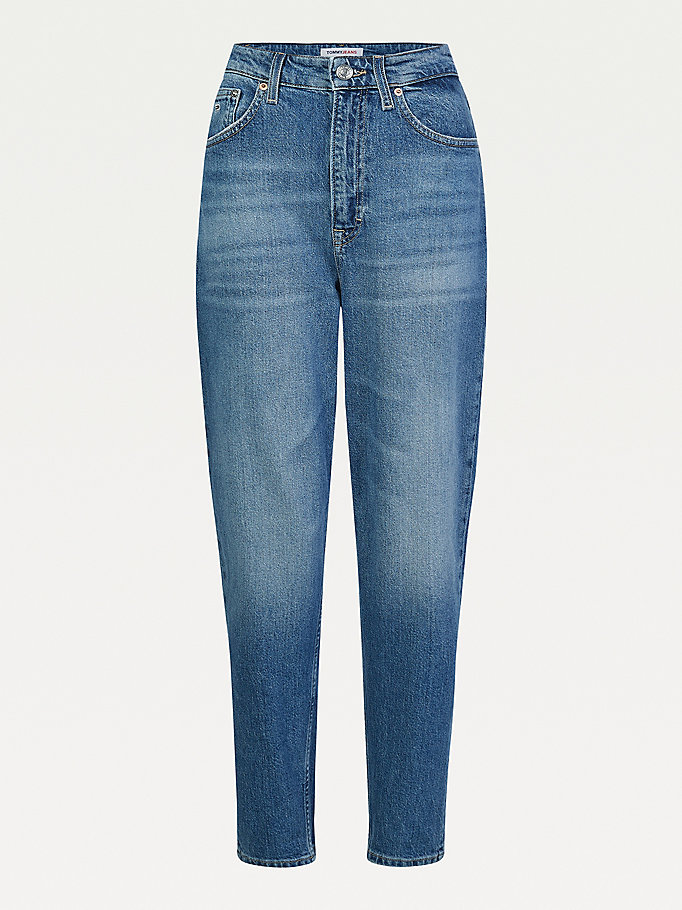 Tommy Hilfiger Mom Ultra High Rise Jeans Dame Blå | WKJTSC-158