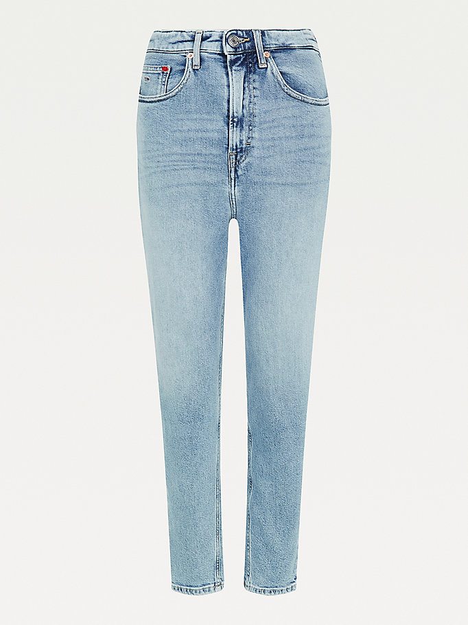 Tommy Hilfiger Mom Ultra High Rise Jeans Dame Blå | ZTIDUH-230