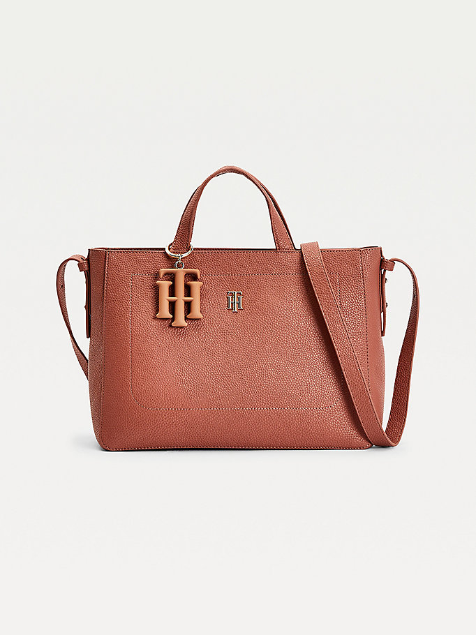 Tommy Hilfiger Monogram Charm Satchel Satchel Bag Dame Oransje | AIOKTZ-452