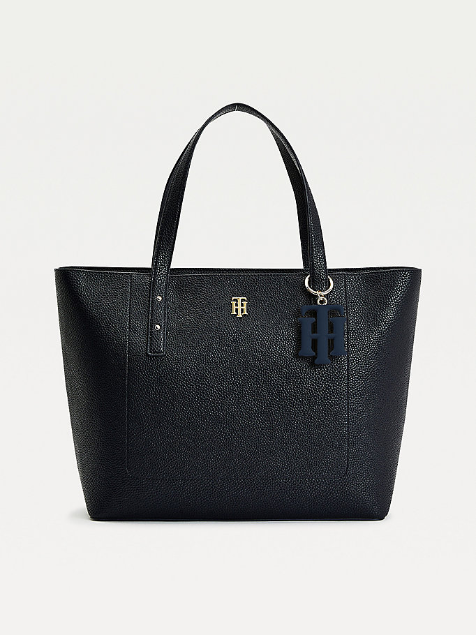 Tommy Hilfiger Monogram Charm Tote Veske Dame Blå | JMQYIE-408