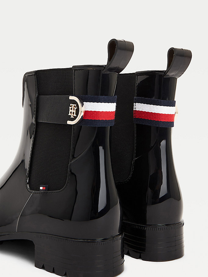 Tommy Hilfiger Monogram Gummistøvler Dame Svarte | RPFYZC-073