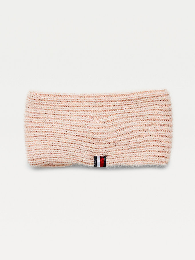 Tommy Hilfiger Monogram Twist Front Headband Hatt Dame Rosa | PTDLCU-321