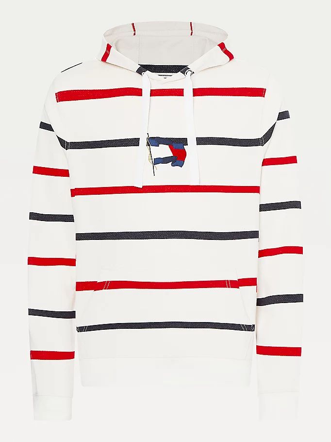 Tommy Hilfiger Multicolour Stripe Hettegensere Herre Hvite | PMEDFW-379