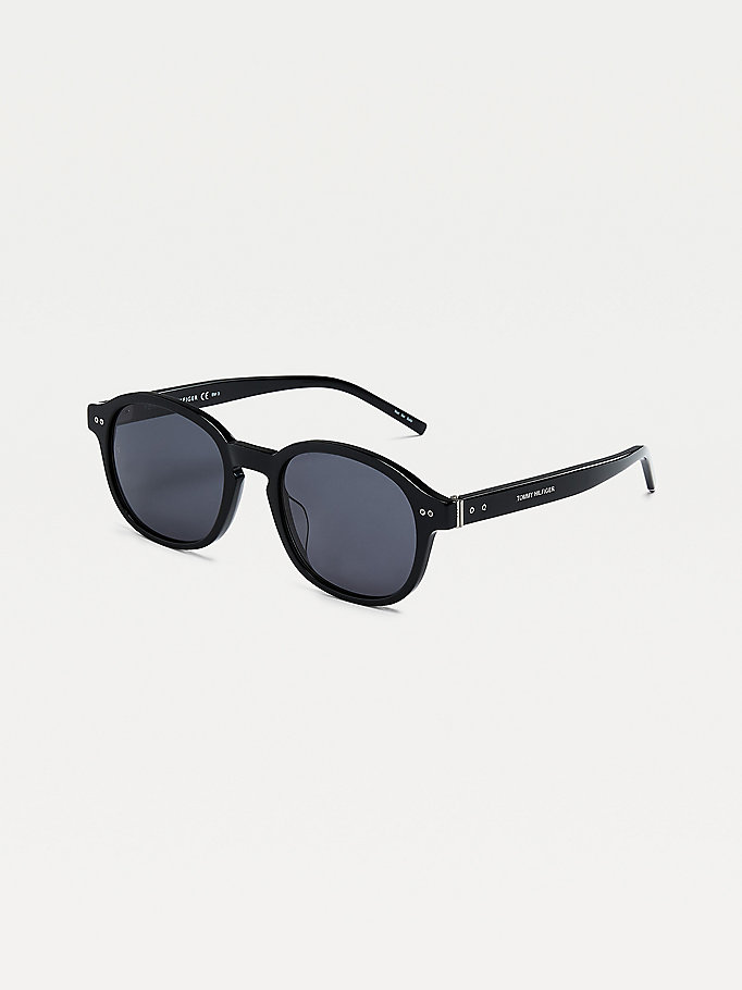 Tommy Hilfiger Narrow Acetate Solbriller Herre Svarte | HLSUMK-348