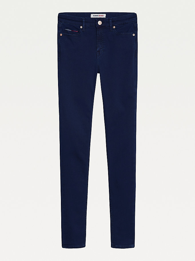 Tommy Hilfiger Nora Mid Rise Skinny Jeans Dame Blå | CLOEKU-604