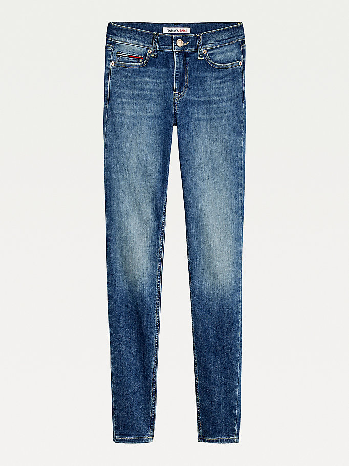 Tommy Hilfiger Nora Mid Rise Skinny Jeans Dame Blå | XHLANJ-852