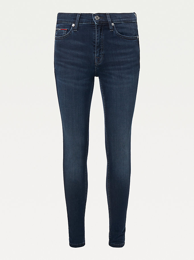 Tommy Hilfiger Nora Mid Rise Skinny Jeans Dame Blå | XMNHVZ-832