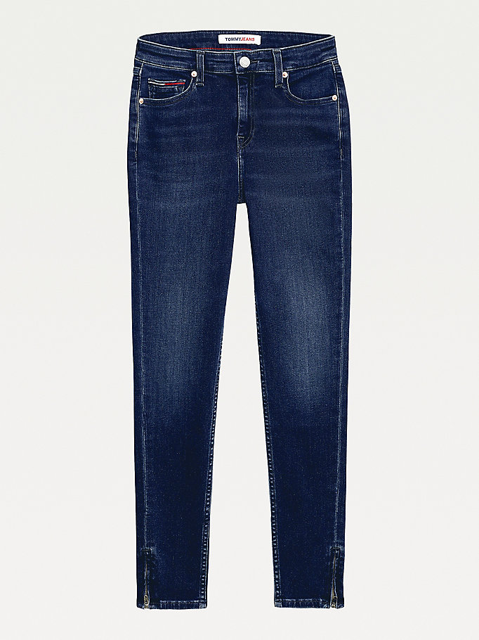 Tommy Hilfiger Nora Mid Rise Skinny Jeans Dame Blå | XSAFEP-319