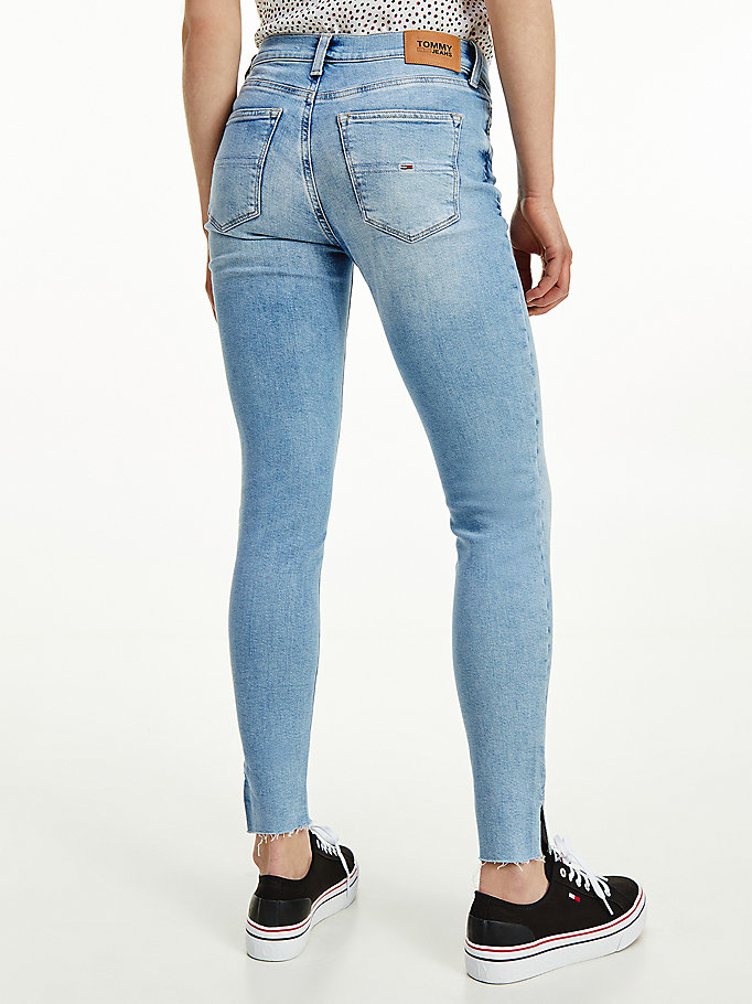 Tommy Hilfiger Nora Mid Rise Skinny Jeans Dame Blå | ZVSYRI-065