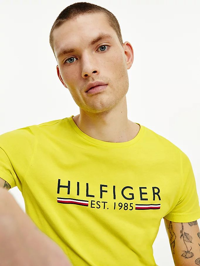 Tommy Hilfiger Organic Bomull 1985 Logo T-skjorte Herre Grønn | QXRDVU-472