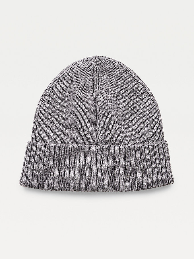 Tommy Hilfiger Organic Bomull Beanie Hatt Gutt Grå | YSBPLT-592