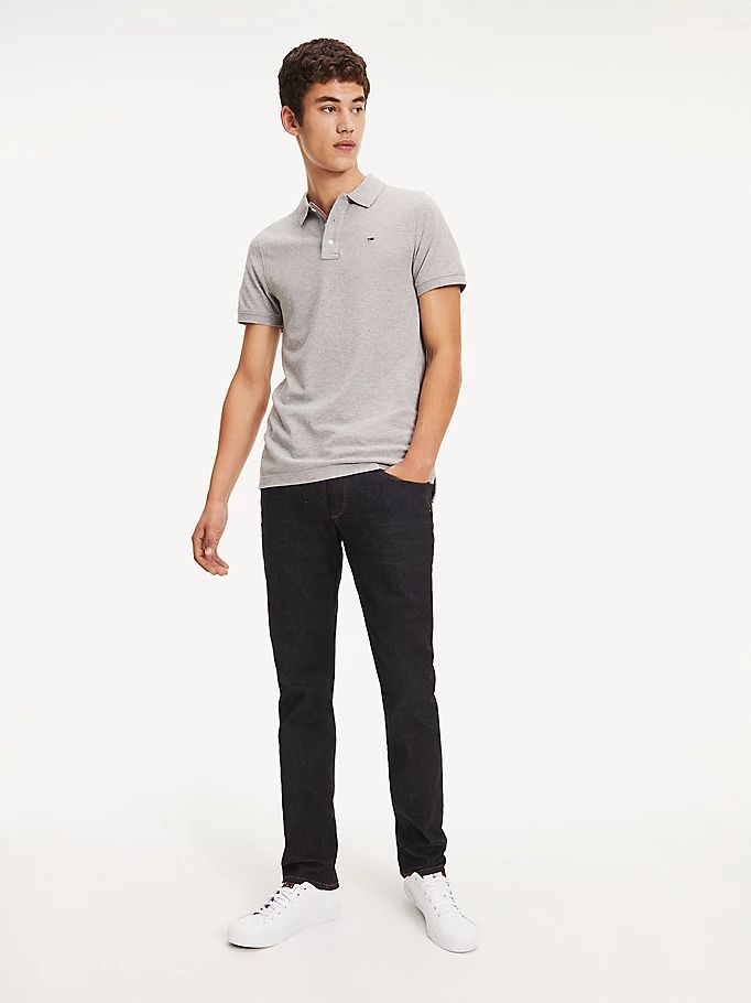 Tommy Hilfiger Organic Bomull Fine Pique Slim Polo T Skjorte Herre Grå | NWMPGH-183