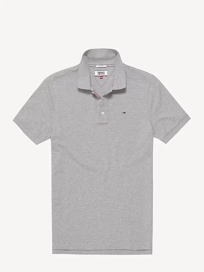 Tommy Hilfiger Organic Bomull Fine Pique Slim Polo T Skjorte Herre Grå | NWMPGH-183