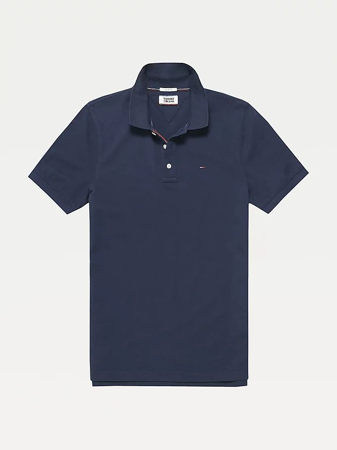 Tommy Hilfiger Organic Bomull Fine Pique Slim Polo T Skjorte Herre Blå | ZUMCOR-812