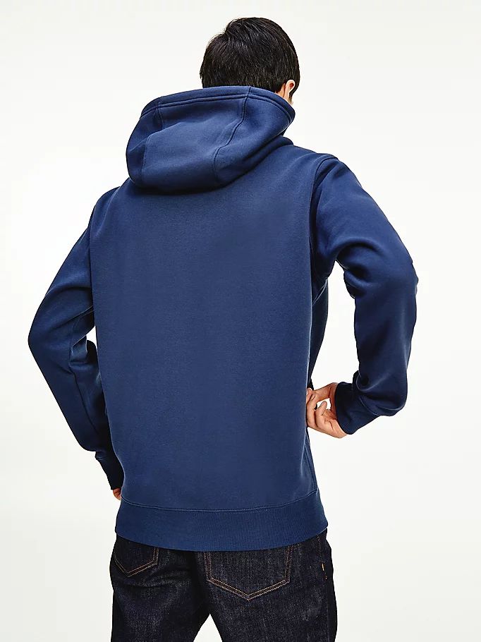 Tommy Hilfiger Organic Bomull Fleece Zip-Thru Hettegensere Herre Blå | PUSJIT-673