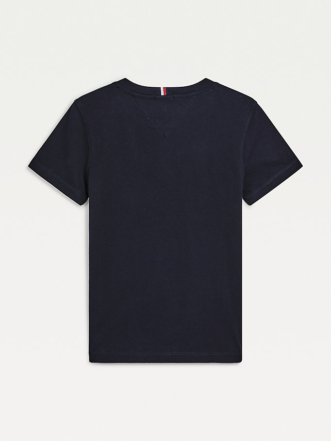 Tommy Hilfiger Organic Bomull Logo T-skjorte Gutt Blå | GPUKTS-026