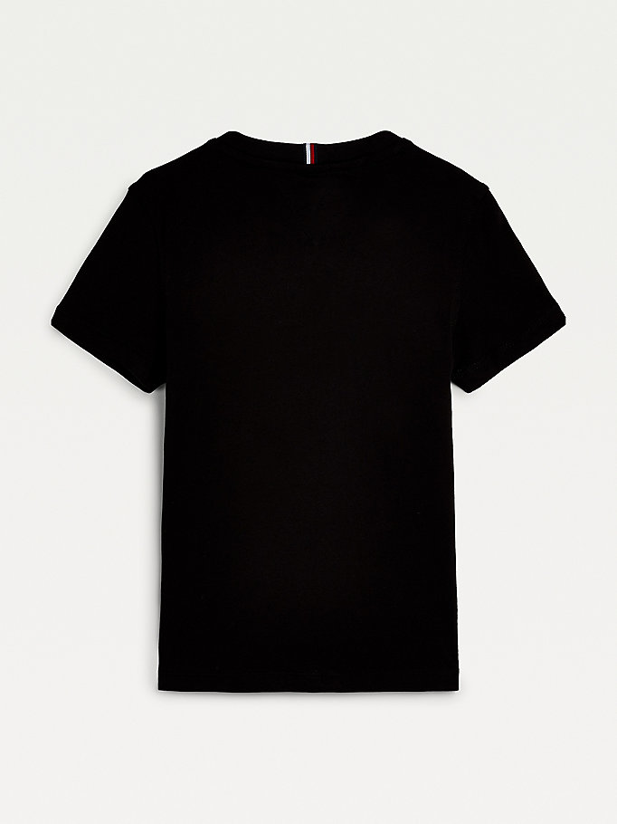 Tommy Hilfiger Organic Bomull Logo T-skjorte Gutt Svarte | KHALOW-579