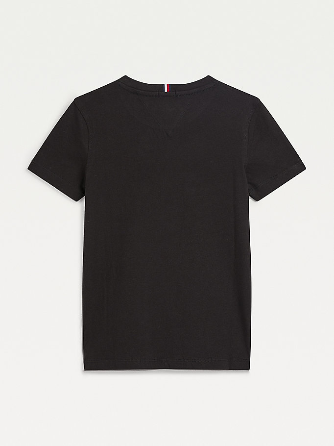 Tommy Hilfiger Organic Bomull Logo T-skjorte Gutt Svarte | LRIENC-308