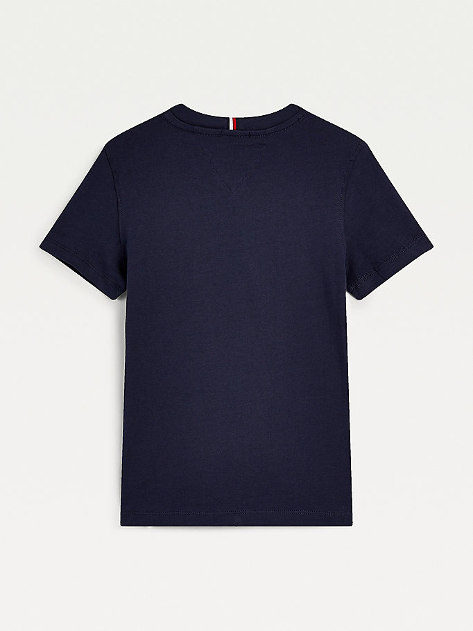 Tommy Hilfiger Organic Bomull Logo T-skjorte Gutt Blå | SOKTRE-184