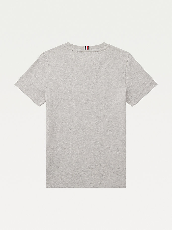 Tommy Hilfiger Organic Bomull Logo T-skjorte Gutt Grå | ZKLYTU-539