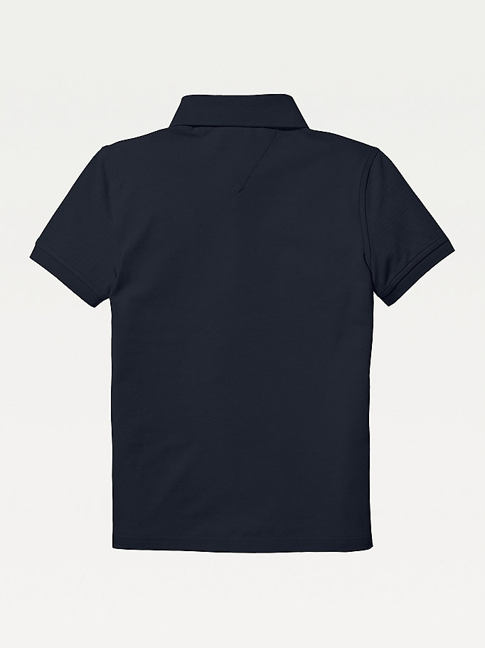 Tommy Hilfiger Organic Bomull Polo T Skjorte Gutt Blå | LPXEUY-675