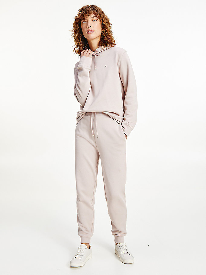 Tommy Hilfiger Organic Bomull Relaxed Fit Joggers Dame Beige | WJIONV-380