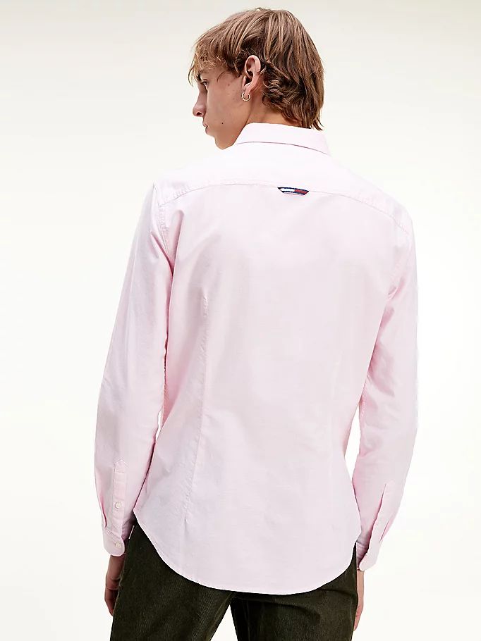 Tommy Hilfiger Organic Bomull Slim Fit Oxford Skjorte Herre Rosa | WMASUE-604