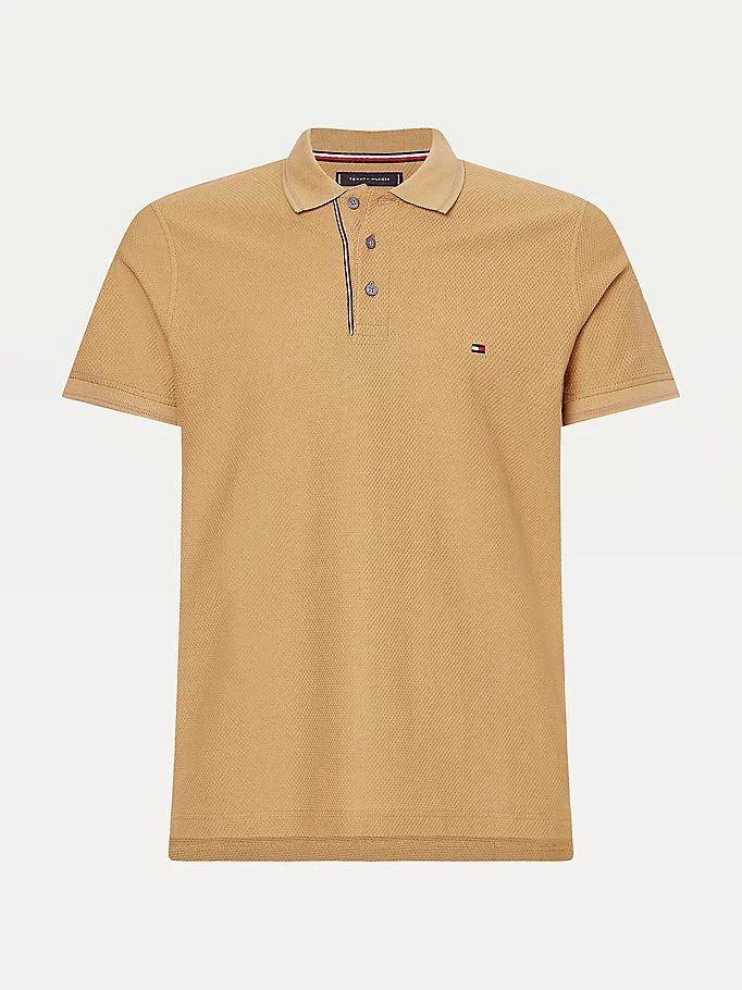 Tommy Hilfiger Organic Bomull Slim Fit Polo T Skjorte Herre Brune | VHXTNU-479