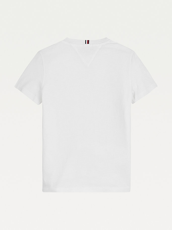 Tommy Hilfiger Organic Bomull Statement Logo T-skjorte Gutt Hvite | LDNAOZ-857