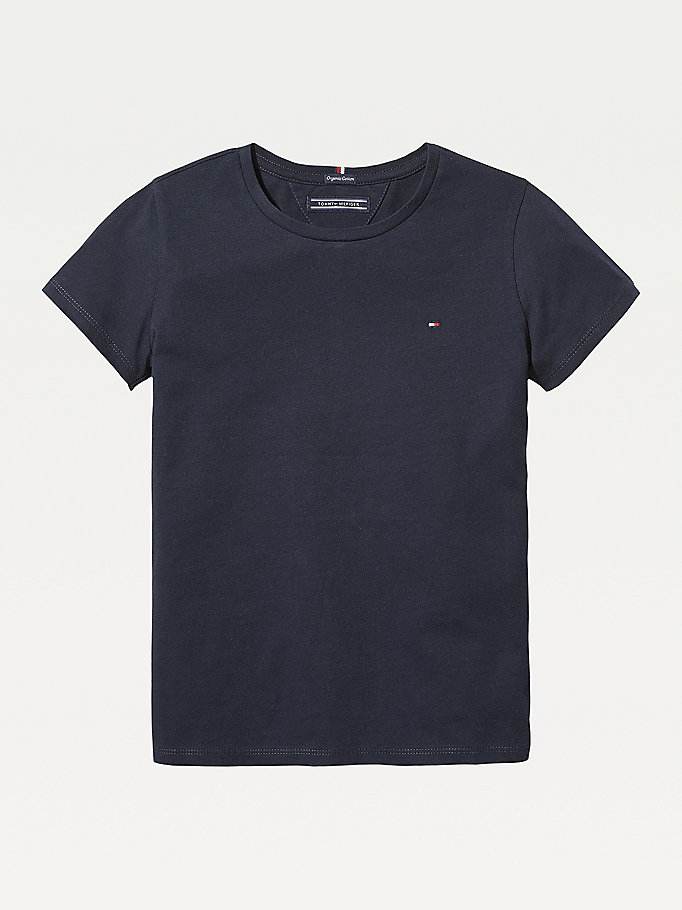 Tommy Hilfiger Organic Bomull T-skjorte Jente Blå | OUKLIS-564