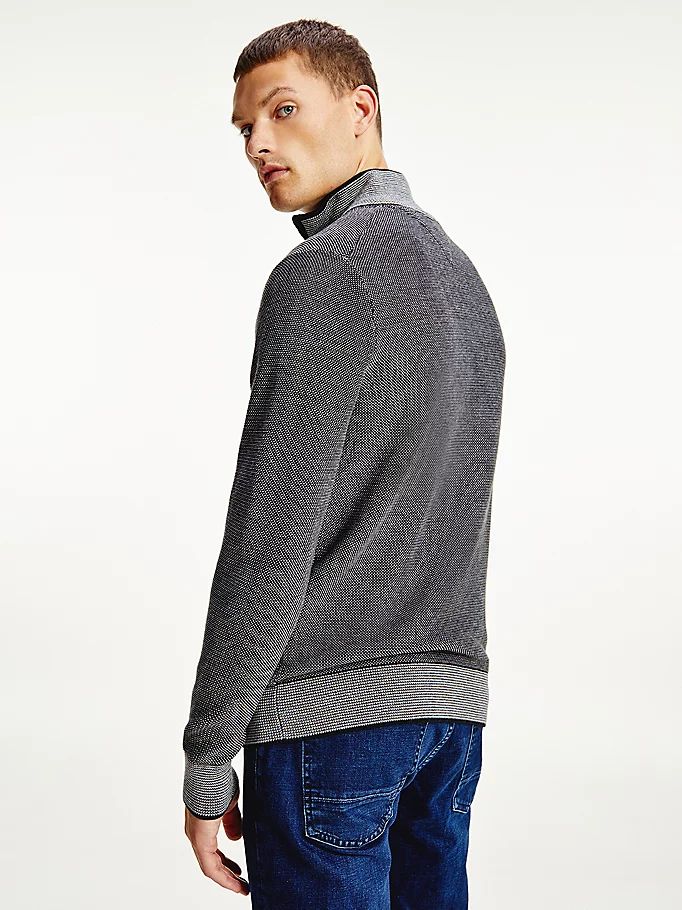 Tommy Hilfiger Organic Bomull Tonal Half-Zip Gensere Herre Grå | FKXUJC-190