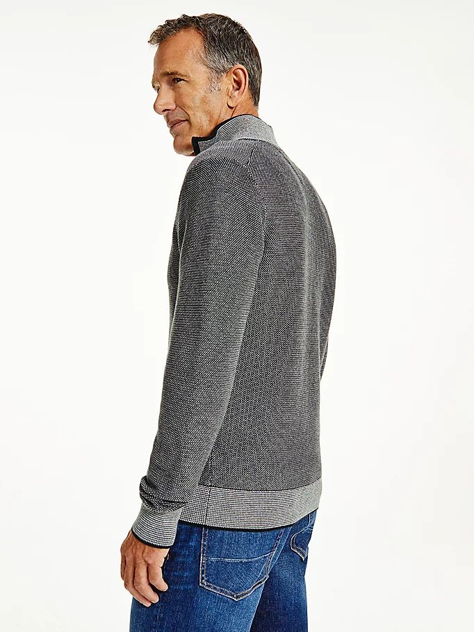 Tommy Hilfiger Organic Bomull Tonal Half-Zip Gensere Herre Grå | FKXUJC-190